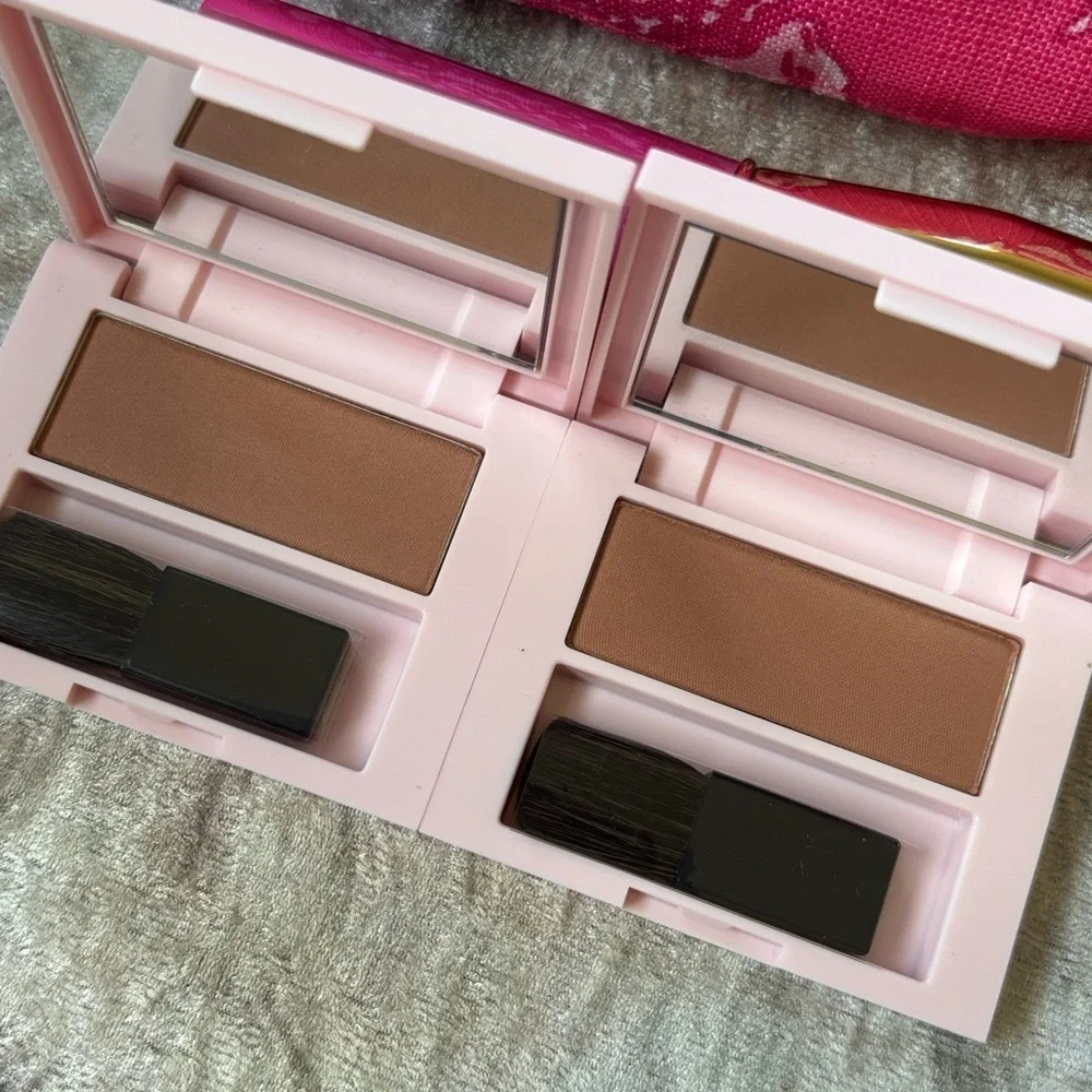 Brand New Estee Lauder x Lilly Pulitzer Cosmetic Bag Bronzers PUR Barbie Brush